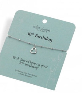 Hot Diamonds Silver Whisper 30th Birthday Bracelet