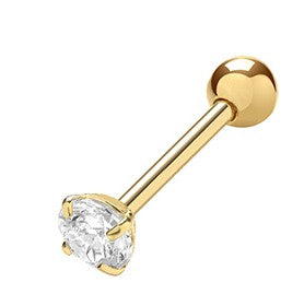 9ct Yellow Gold Cubic Zirconia Cartilage Earring