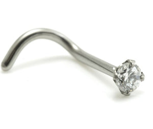 Titanium & Cubic Zirconia Nose Stud