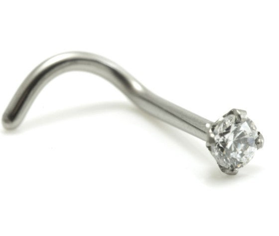 Titanium & Cubic Zirconia Nose Stud