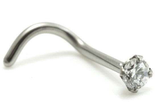 Titanium & Cubic Zirconia Nose Stud