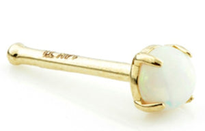 14 Carat Opal Gem Nose Stud