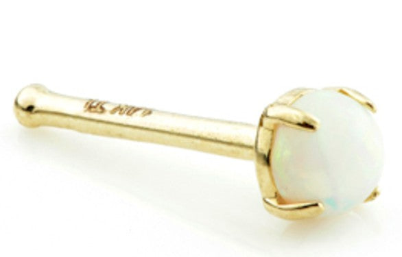 14 Carat Opal Gem Nose Stud