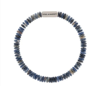 Two Tone Disc Gemstone Bracelet Matt Sodalite