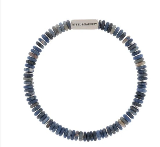 Two Tone Disc Gemstone Bracelet Matt Sodalite