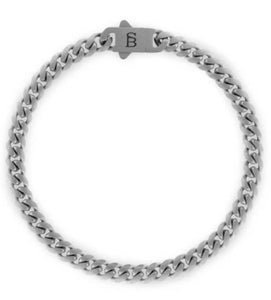 Stainless Steel Chain Bracelet In Matte Silver
