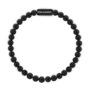 Black Round Gemstone Bracelet