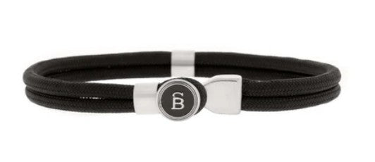 Riptide Rope Bracelet In Black/Silver