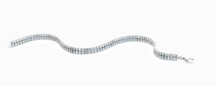 Sterling Silver & Cubic Zirconia Double Tennis Bracelet