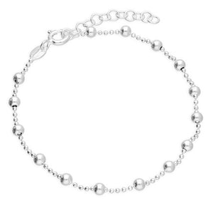 Sterling Silver Beaded Chain Bracelet