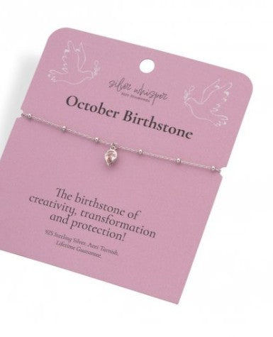 Sterling Silver October Birthstone Bracelet