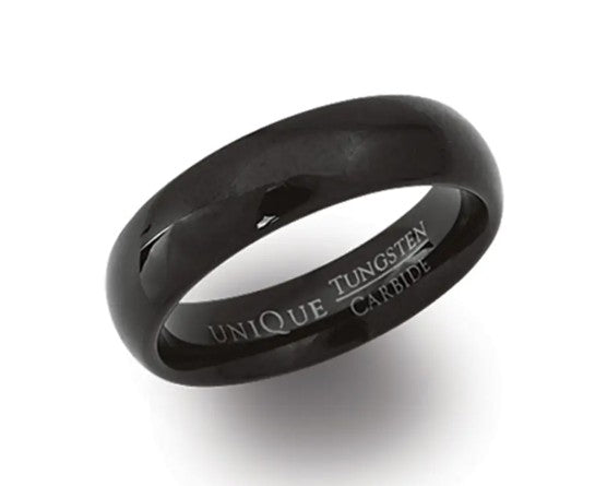 Tungsten Carbide Ring With Black IP Plating