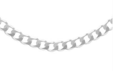 Sterling Silver Flattened Octagonal Curb Chain Bracelet