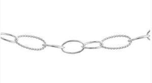 Sterling Silver Handmade Textured Chain Bracelet