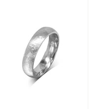 Load image into Gallery viewer, Platinum 6mm Court, Wedding Ring, Hammered Finish
