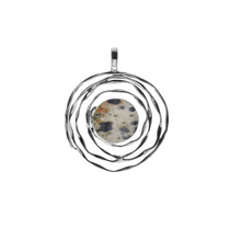 Load image into Gallery viewer, Lexi Spider Web with Dalmatian Jasper Pendant and Chain
