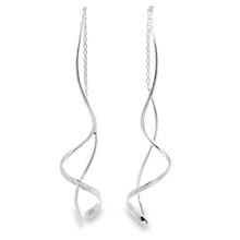 Load image into Gallery viewer, Silver Thread-Thru Spiral Drops
