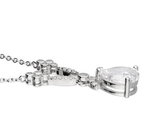 Sterling Silver & Cubic Zirconia Drop Necklace