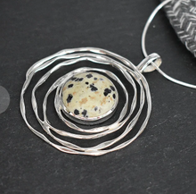 Load image into Gallery viewer, Lexi Spider Web with Dalmatian Jasper Pendant and Chain
