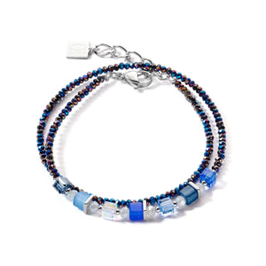Joyful Colours Wrap bracelet Silver Blue