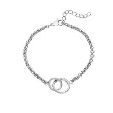 Load image into Gallery viewer, Ava &amp; Sky Stainless Steel Interlocking Circles Bracelet
