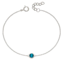 Load image into Gallery viewer, December Blue Zircon Crystal Birthstone Bracelet
