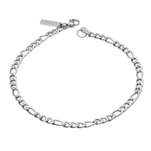 Steel Figaro Link Chain Bracelet