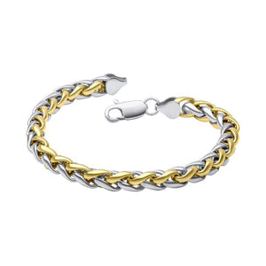 Fred Bennett Steel 2 Colour Spiga Bracelet