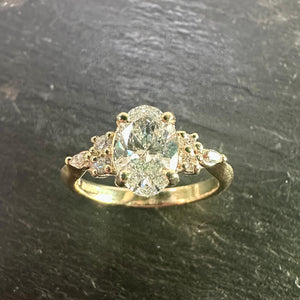 9ct Yellow Gold Oval Lab Grown Diamond Ring