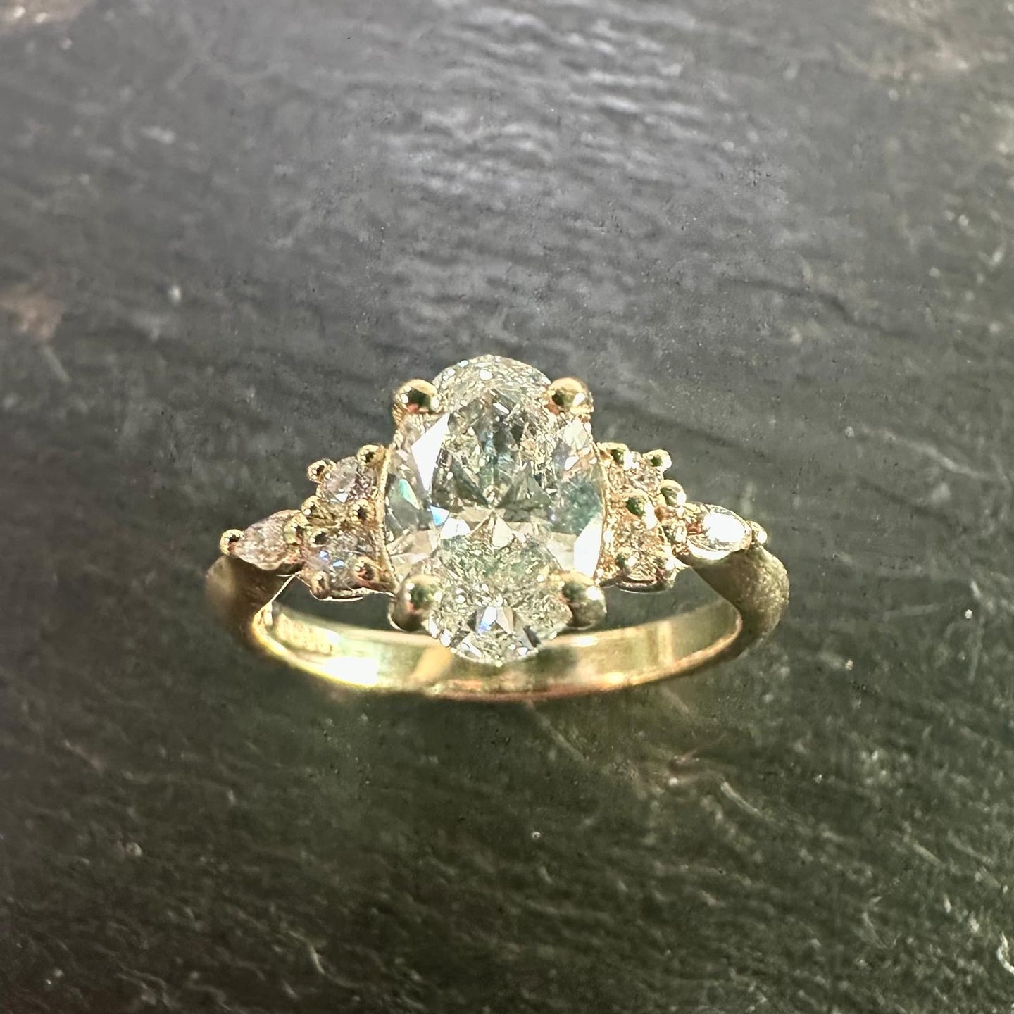 9ct Yellow Gold Oval Lab Grown Diamond Ring