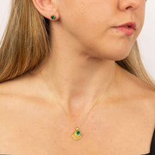 Load image into Gallery viewer, Sterling Silver Gold Plated Crystal Birthstone Earrings - May
