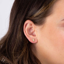 Load image into Gallery viewer, Sterling Silver Millegrain Edge Teardrop Stud Earrings
