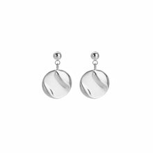 Load image into Gallery viewer, Ava &amp; Sky Stainless Disc Drop Earrings

