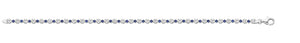 Sterling Silver Blue Cubic Zirconia Tennis Bracelet