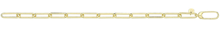 Gold Plated Sterling Silver Paperclip Bracelet