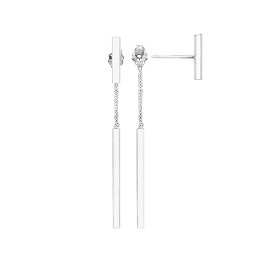 Sterling Silver Bar Drop Earrings