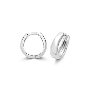 Sterling Silver 12mm Tapered Huggies