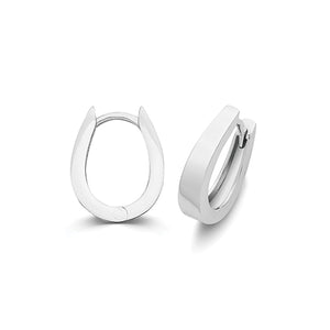 Sterling Silver Square Wire Tapered Hoops