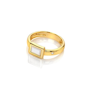 HDXGEM Rectangle Ring - Mother Of Pearl