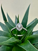 Load image into Gallery viewer, Preloved 18ct White Gold Marquise Diamond Halo Ring
