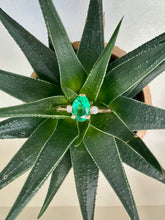 Load image into Gallery viewer, Preloved Pear Shaped Emerald &amp; Diamond Ring
