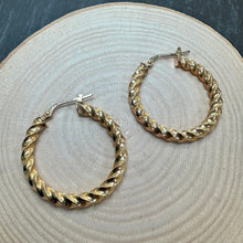 Load image into Gallery viewer, Preloved 9ct Yellow Gold Hoop Earrings
