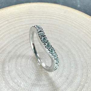 Preloved 18ct White Gold Diamond Wishbone Eternity Ring