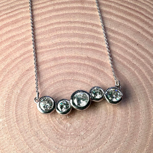 Platinum Diamond Bubble Necklace