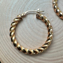 Load image into Gallery viewer, Preloved 9ct Yellow Gold Hoop Earrings
