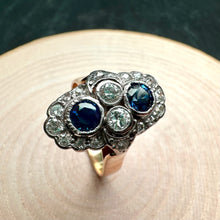 Load image into Gallery viewer, Preloved Ceylon Sapphire and Diamond Ring
