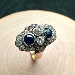 Preloved Ceylon Sapphire and Diamond Ring