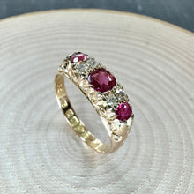 Load image into Gallery viewer, Preloved 18ct Yellow Gold Ruby and Diamond Ring
