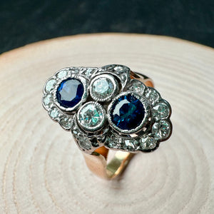 Preloved Ceylon Sapphire and Diamond Ring