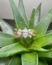 Load image into Gallery viewer, Preloved 14ct Yellow Gold Marquise &amp; Baguette Cut Diamond Ring
